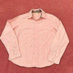 Kit Cornell men’s medium Casual Pink Button-Down long sleeve Shirt